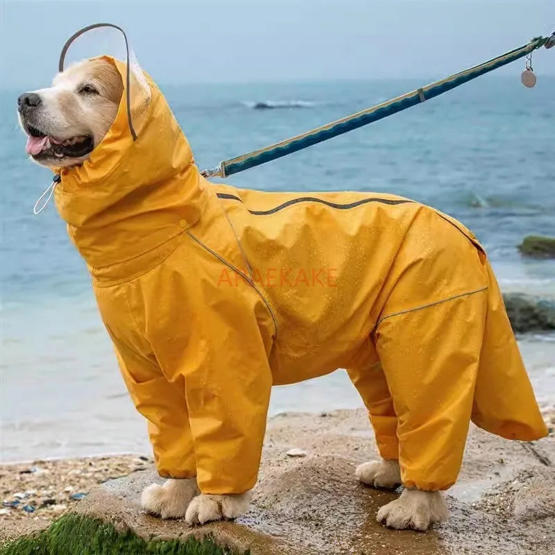 Waterproof Full-Body Dog Raincoat with Hood