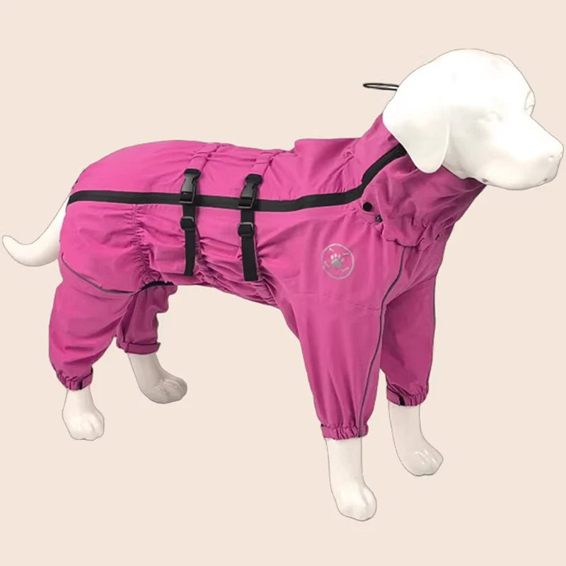 Waterproof Dog Raincoat with Reflective Strips – Adjustable Rain Jacket for Small, Medium & Large Dogs