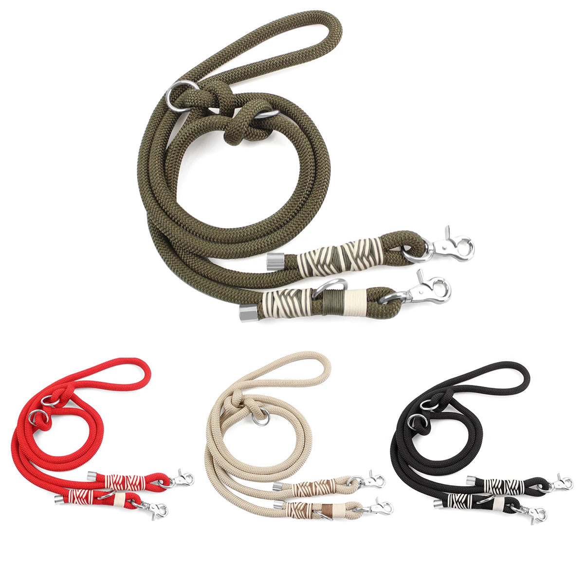 Multifunctional Hands-Free Dog Leash | Braided Nylon for Medium & Large Dogs