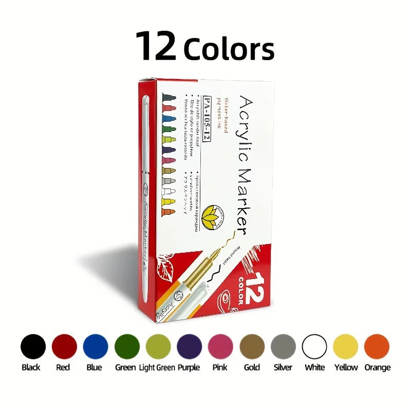 Pet Nail Polish Set for Dogs & Cats – 12/24 Colors DIY Nail Art Pen