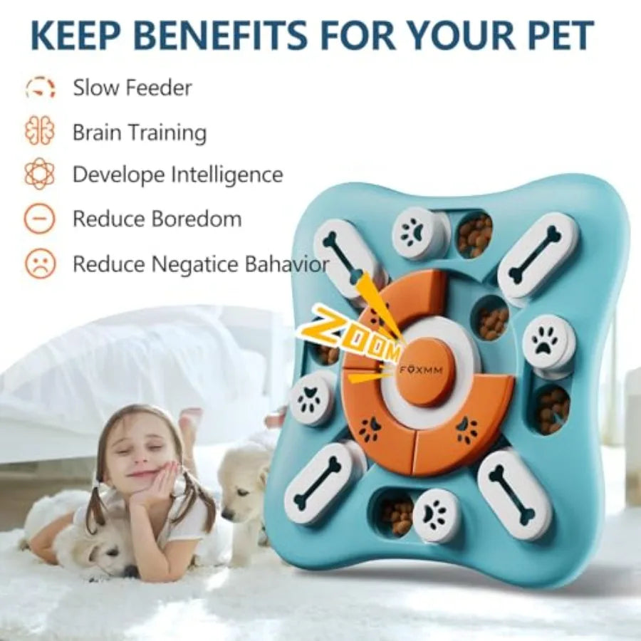 Interactive Dog Treat Puzzle & Slow Feeder