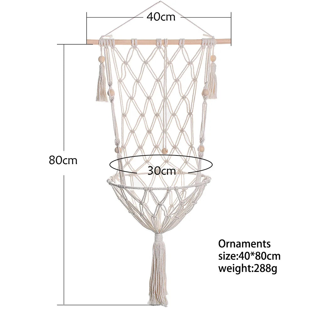 Bohemian Cat Hammock Swing Bed – Handwoven Cotton Macramé
