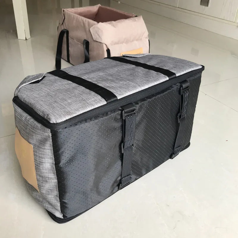 Portable Pet Car Seat Carrier — Soft Waterproof Travel Bed for Small Dogs & Cats
