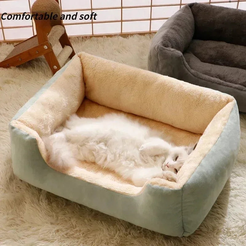 Plush Pet Bed Mat for Cats & Dogs – Soft Breathable Cushion, Multiple Sizes