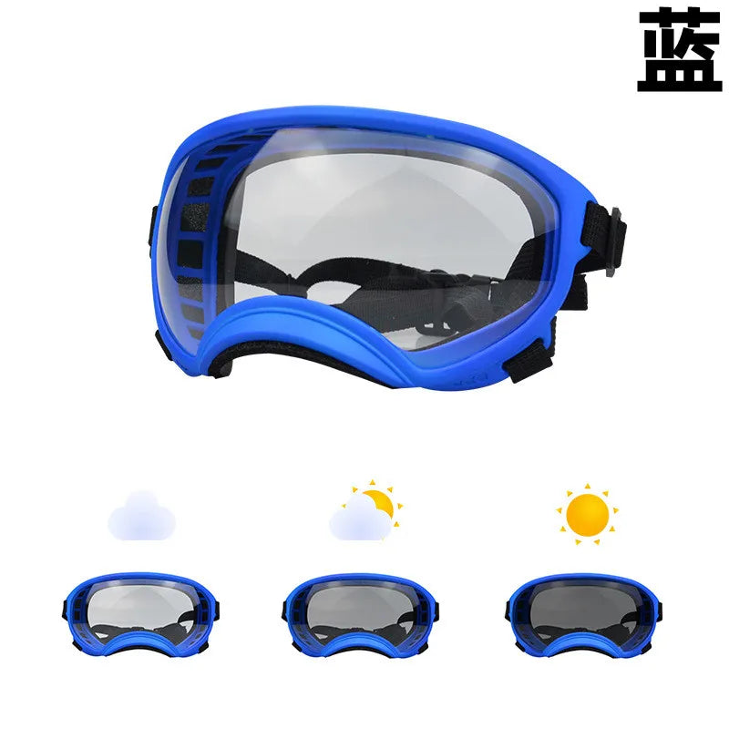 Color-Changing Dog Sunglasses & Goggles – UV-Resistant Eye Protection for Dogs