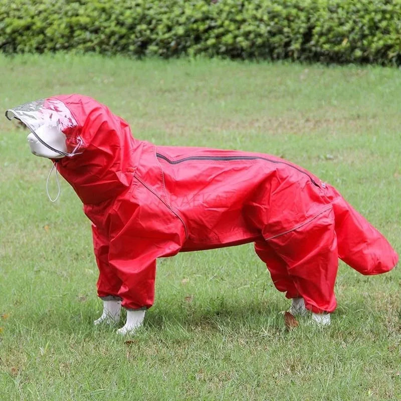 Waterproof Full-Body Dog Raincoat with Hood
