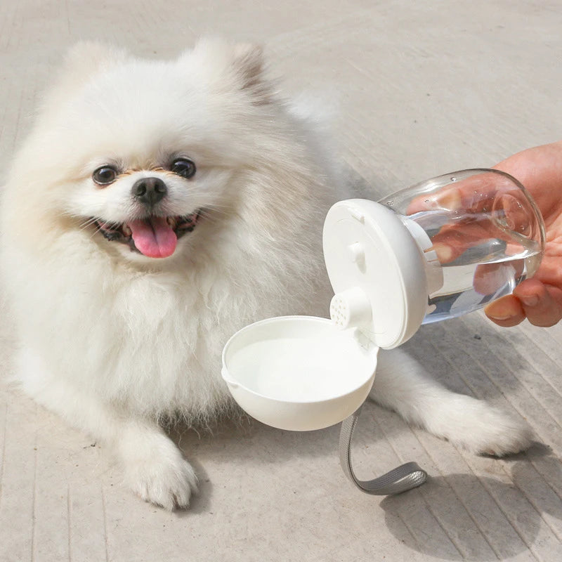 Portable Pet Water Bottle with Lanyard | 300ml & 500ml Dog Travel Dispenser