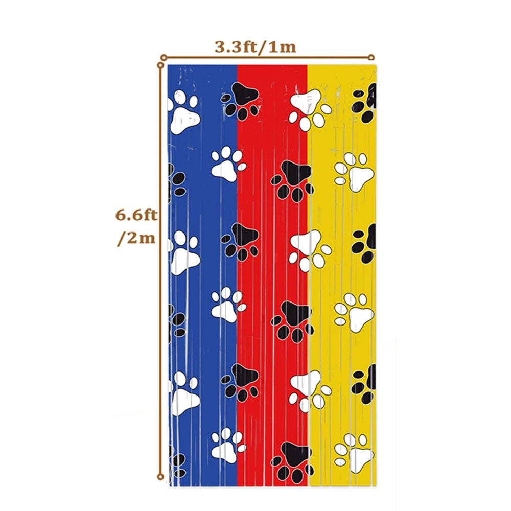 Dog Birthday Party Decoration Set – Banner, Balloons & Cake Decor for Pets
