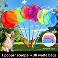 Foldable Dog Poop Scooper with Pee Catcher – Long Handle No-Bend Cleanup Tool