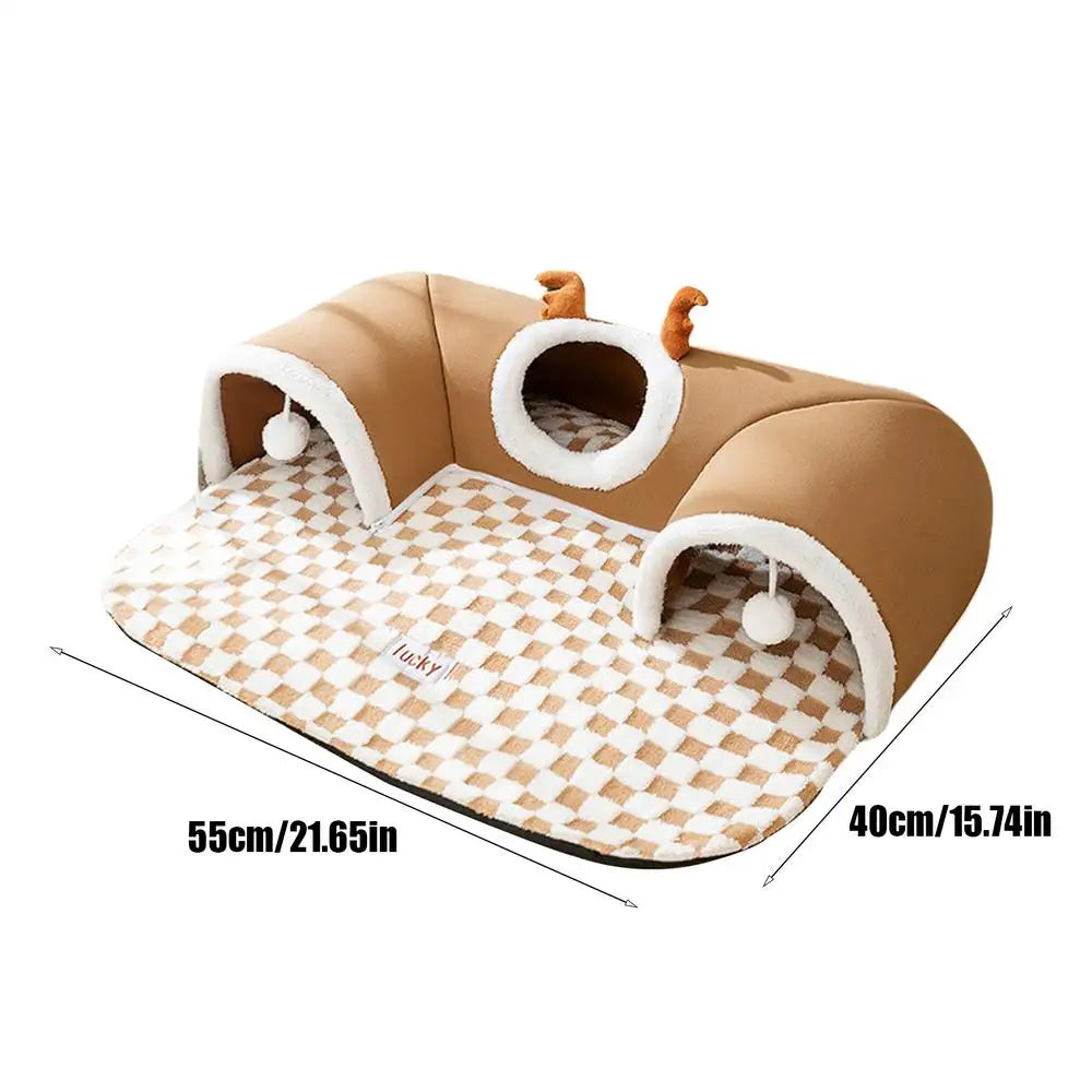 Cat Tunnel Bed & Play House for Kittens