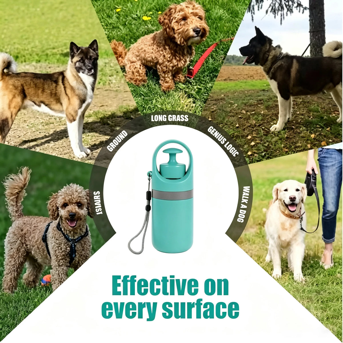 Portable Claw Pooper Scooper with Bag Dispenser
