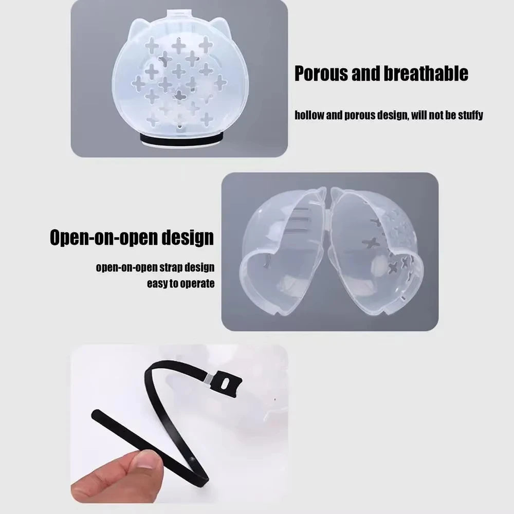 Breathable Cat Muzzle & Paw Socks Set | Anti-Bite Grooming Hood