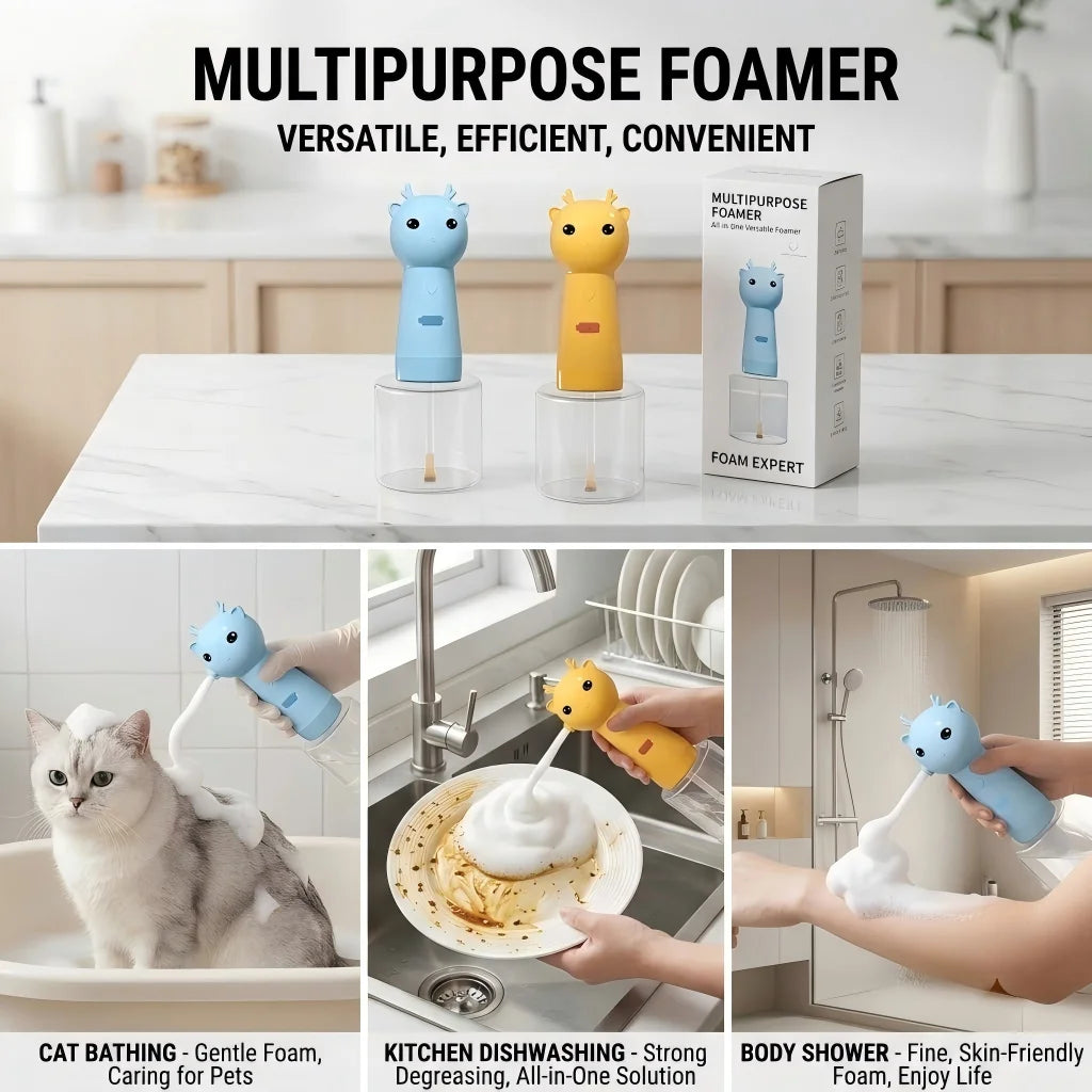 Electric Pet Bath Foam Maker – One-Touch Foaming Machine for Dogs & Cats