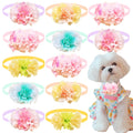 Dog & Cat Bow Ties | 30-Pack Spring Flower Style | Small Pets Wedding & Party Accessories
