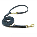 Genuine Leather Hands-Free Dog Leash – 7-in-1 Multi-Function Crossbody Lead