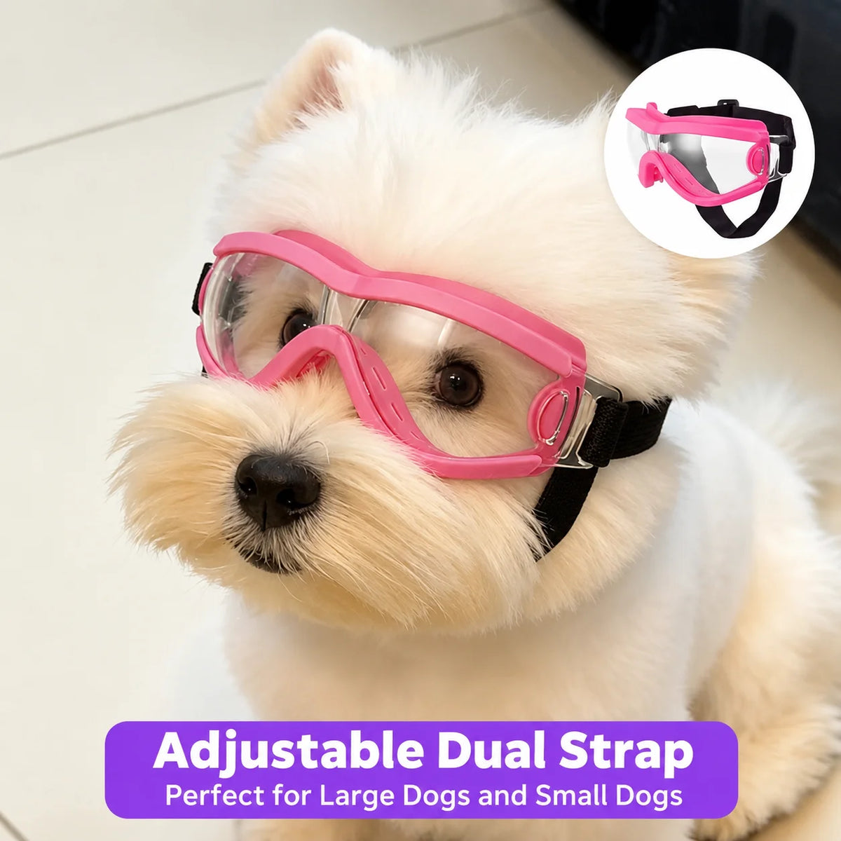 Dog Goggles for Sun, Wind & Dust