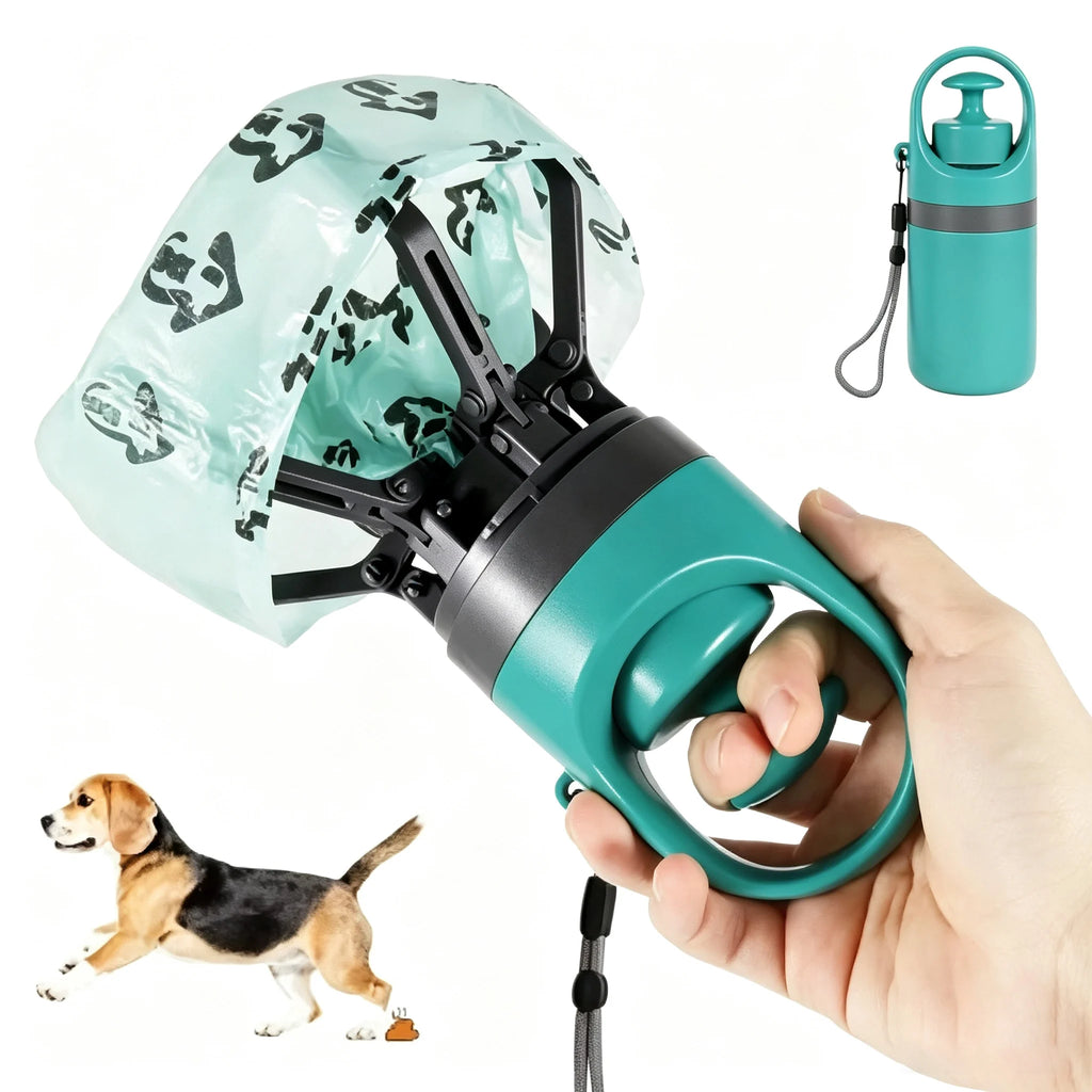 Portable Claw Pooper Scooper with Bag Dispenser