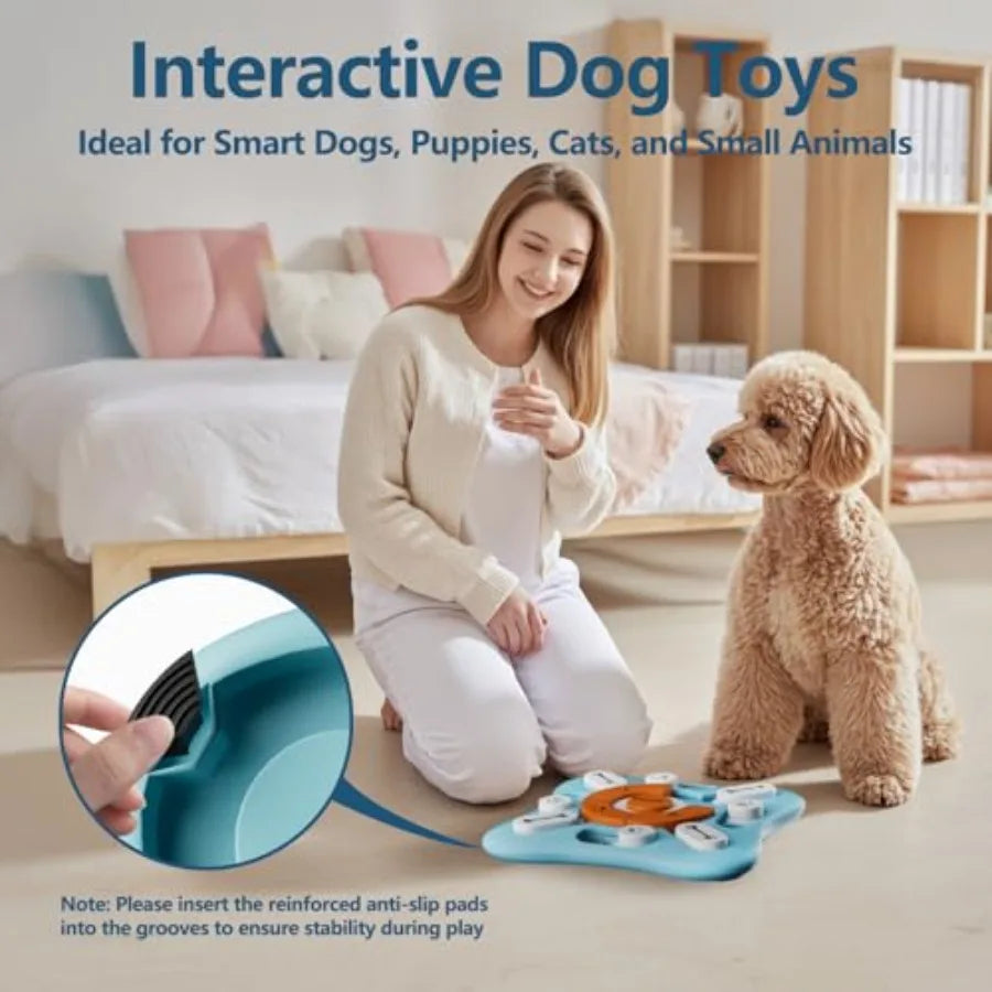 Interactive Dog Treat Puzzle & Slow Feeder
