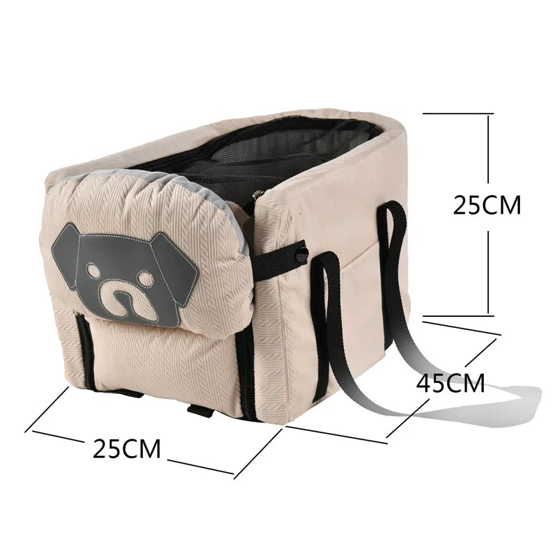 Dog Car Seat Cover & Pet Hammock – Foldable, Washable Safety Seat for Dogs & Cats