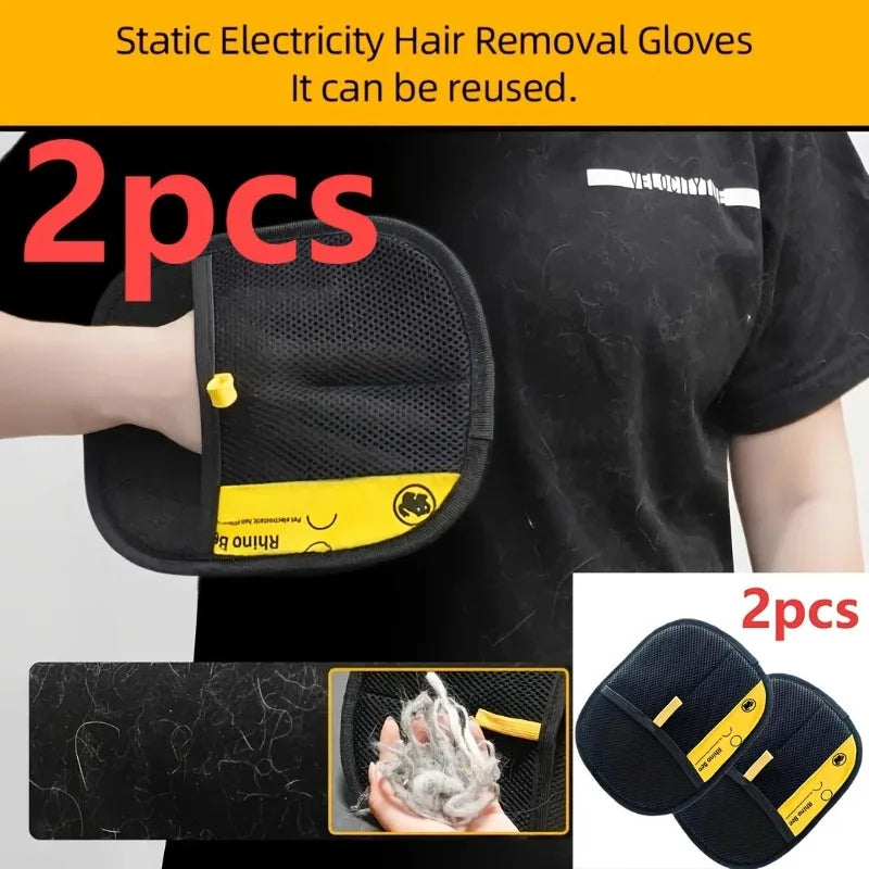 Double-Sided Pet Grooming Gloves (2-Pack)