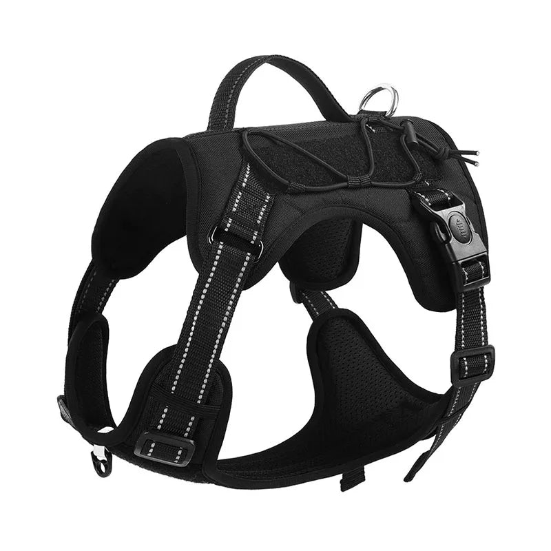 Reflective Tactical No-Pull Dog Harness – Adjustable Vest for Small, Medium & Large Dogs
