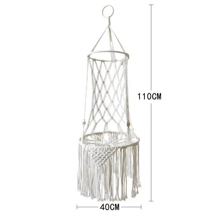 Bohemian Cat Hammock Swing Bed – Handwoven Cotton Macramé