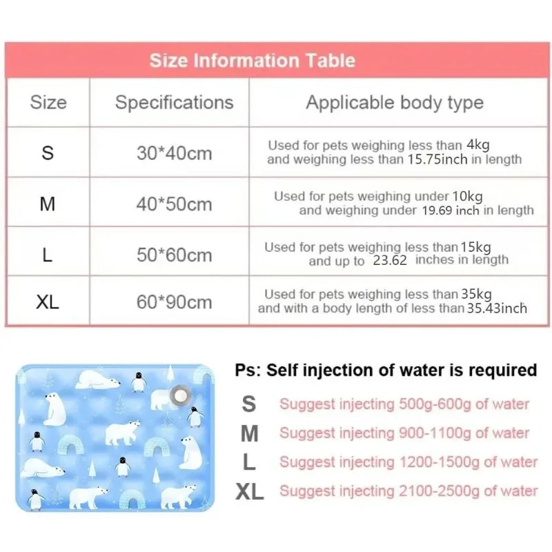 Self-Cooling Pet Mat | Waterproof Ice Gel Pad for Dogs & Cats