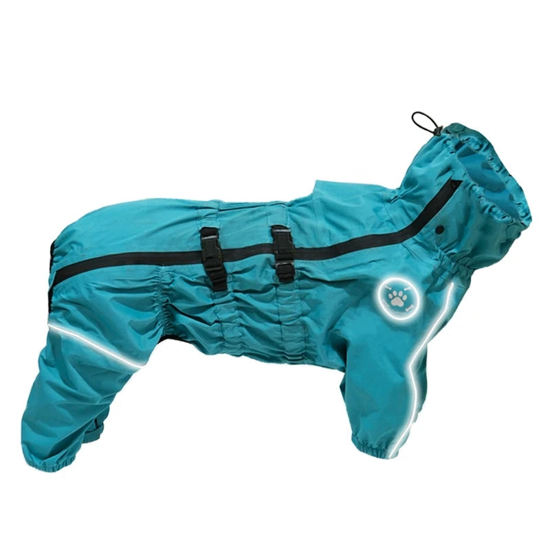 Waterproof Dog Raincoat with Reflective Strips – Adjustable Rain Jacket for Small, Medium & Large Dogs