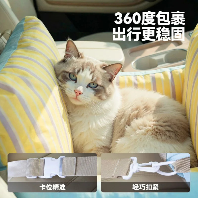 Breathable Car Carrier Nest for Small Dogs & Cats | Warm Travel Bed