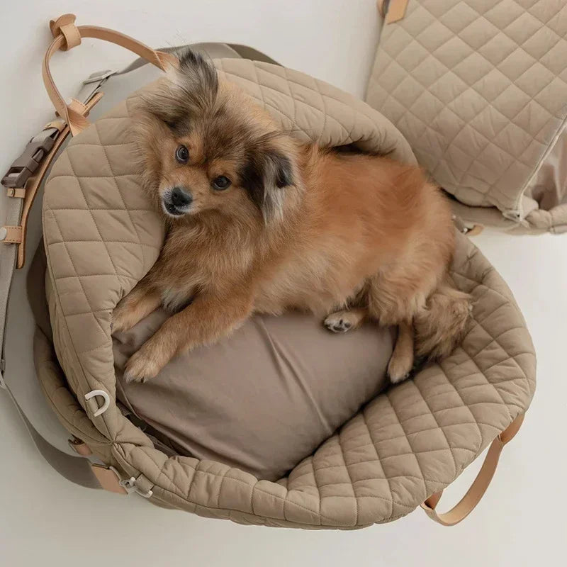 Detachable Waterproof Dog Carrier Bag | 3-in-1 Shoulder, Hand & Car Seat Kennel for Small Dogs