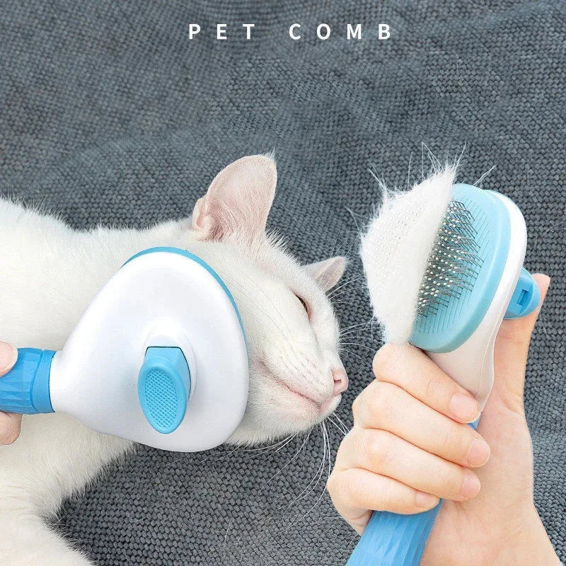 Pet Deshedding Comb for Cats & Dogs | Stainless Steel Grooming Brush