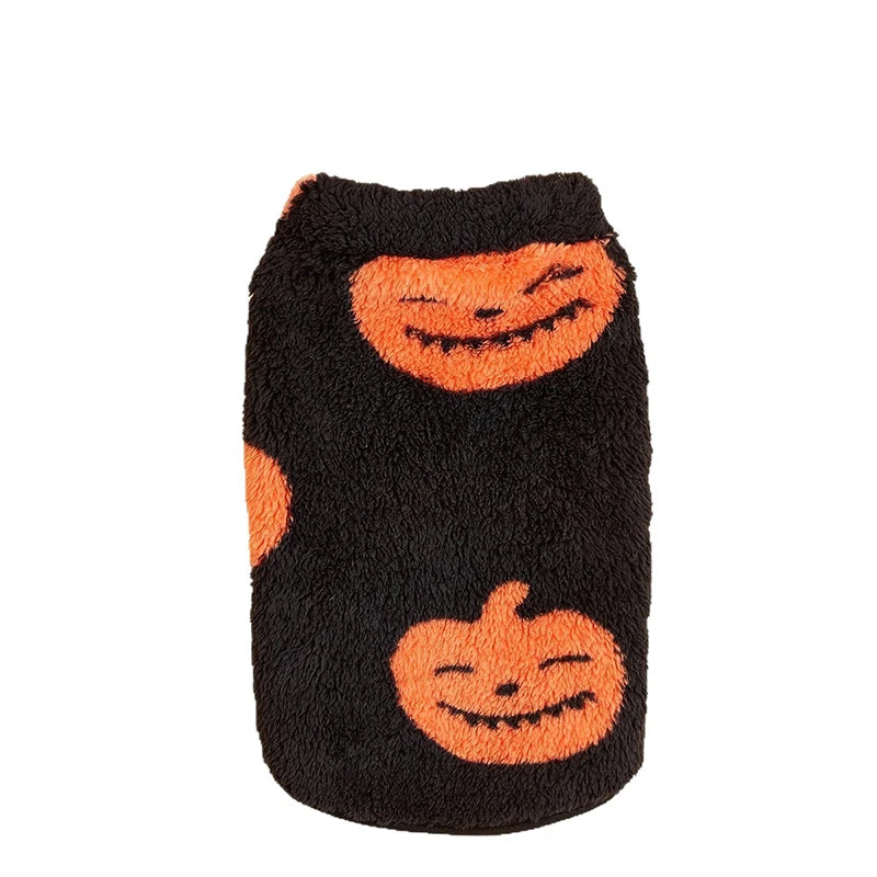 Halloween Fleece Pumpkin Vest for Dogs & Cats