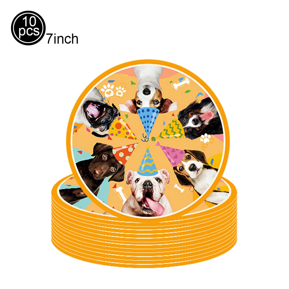 Dog Birthday Party Decoration Set – Banner, Balloons & Cake Decor for Pets