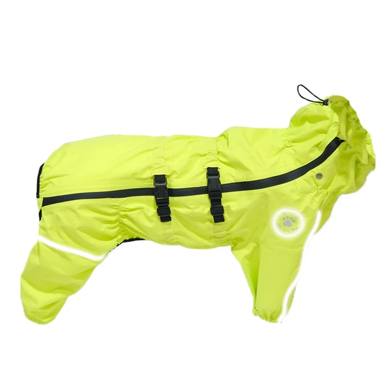 Waterproof Dog Raincoat with Reflective Strips – Adjustable Rain Jacket for Small, Medium & Large Dogs