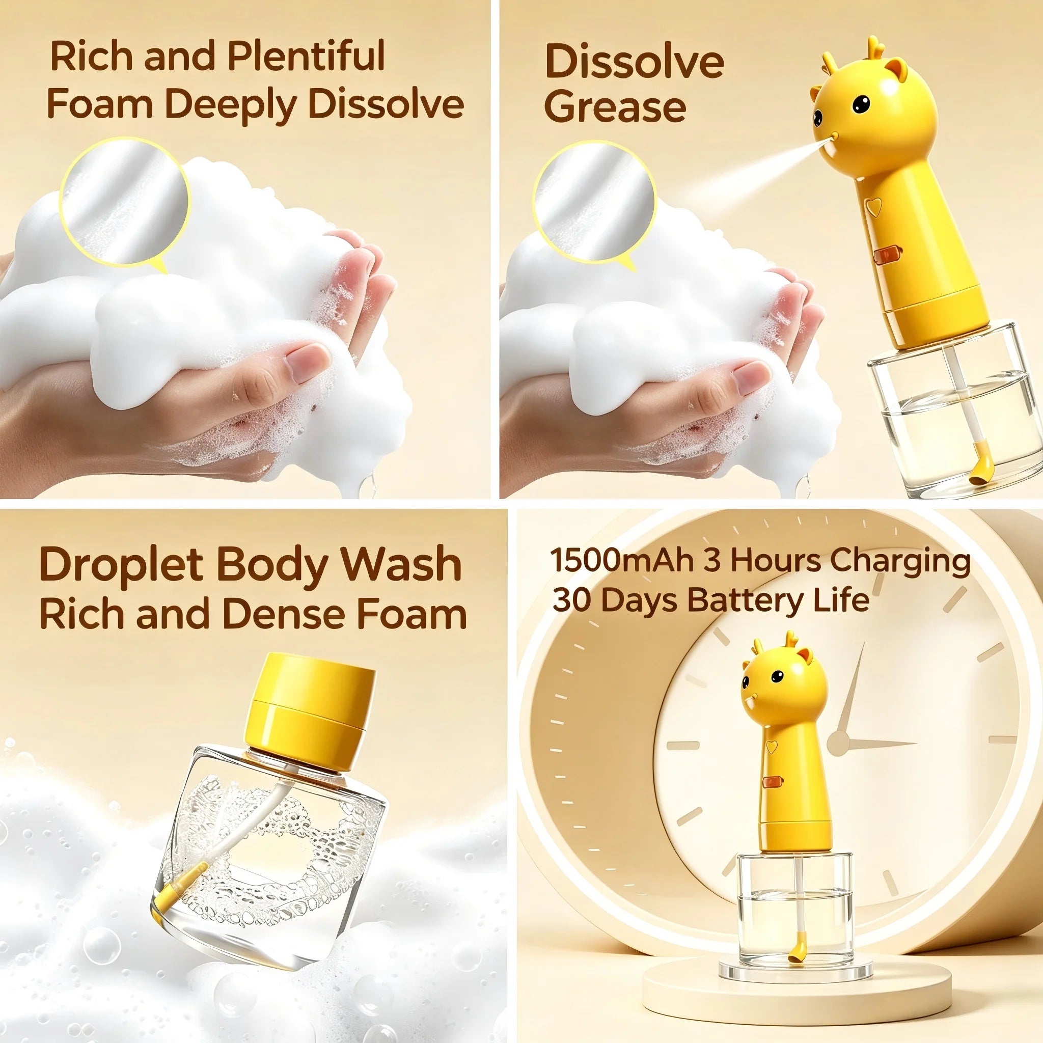 Electric Pet Bath Foam Maker – One-Touch Foaming Machine for Dogs & Cats