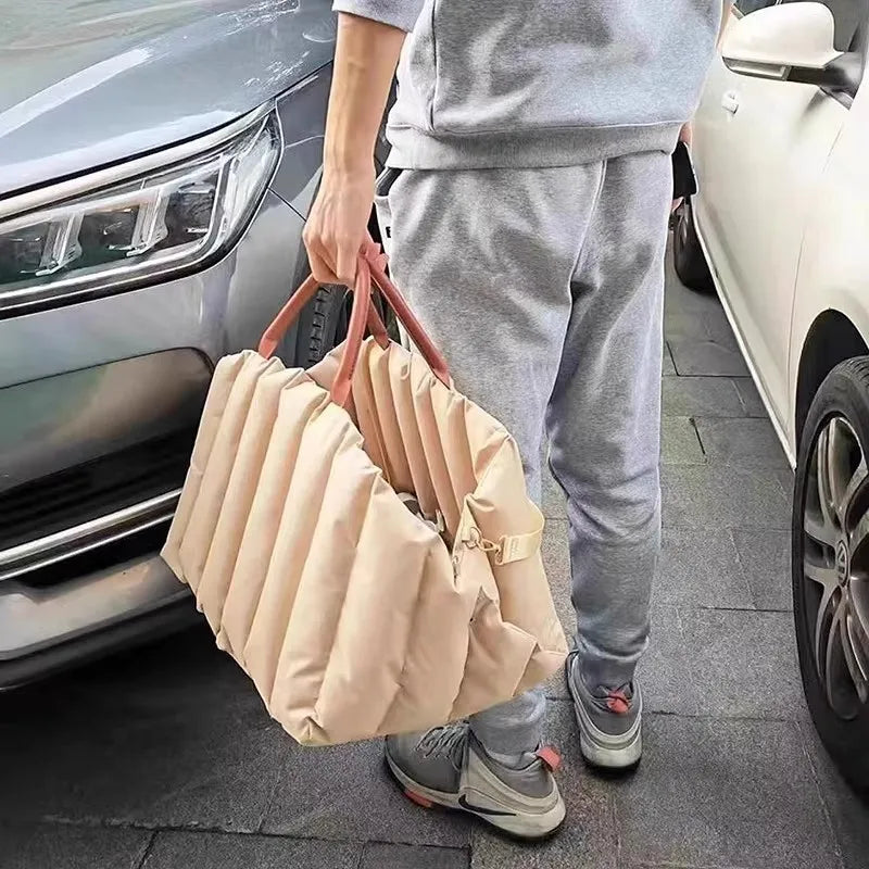Portable Pet Carrier Bag & Car Safety Seat – Handheld Travel Bag for Small Dogs & Cats