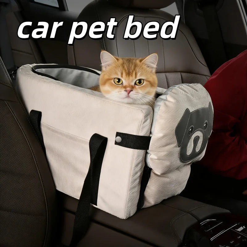 Dog Car Seat Cover & Pet Hammock – Foldable, Washable Safety Seat for Dogs & Cats