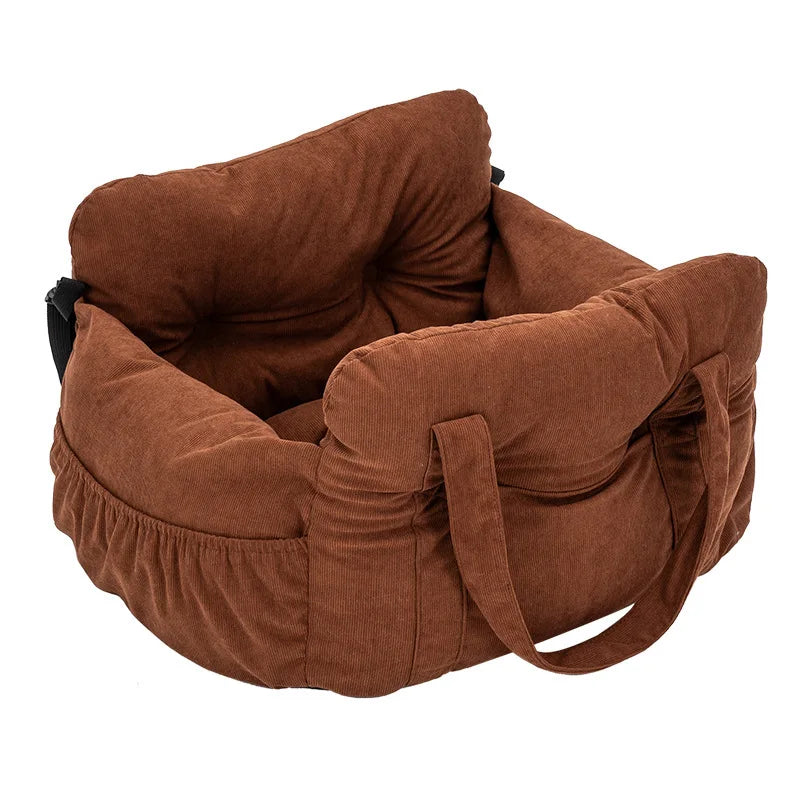 Non-Slip Dog Car Seat with Safety Belt | Washable & Breathable