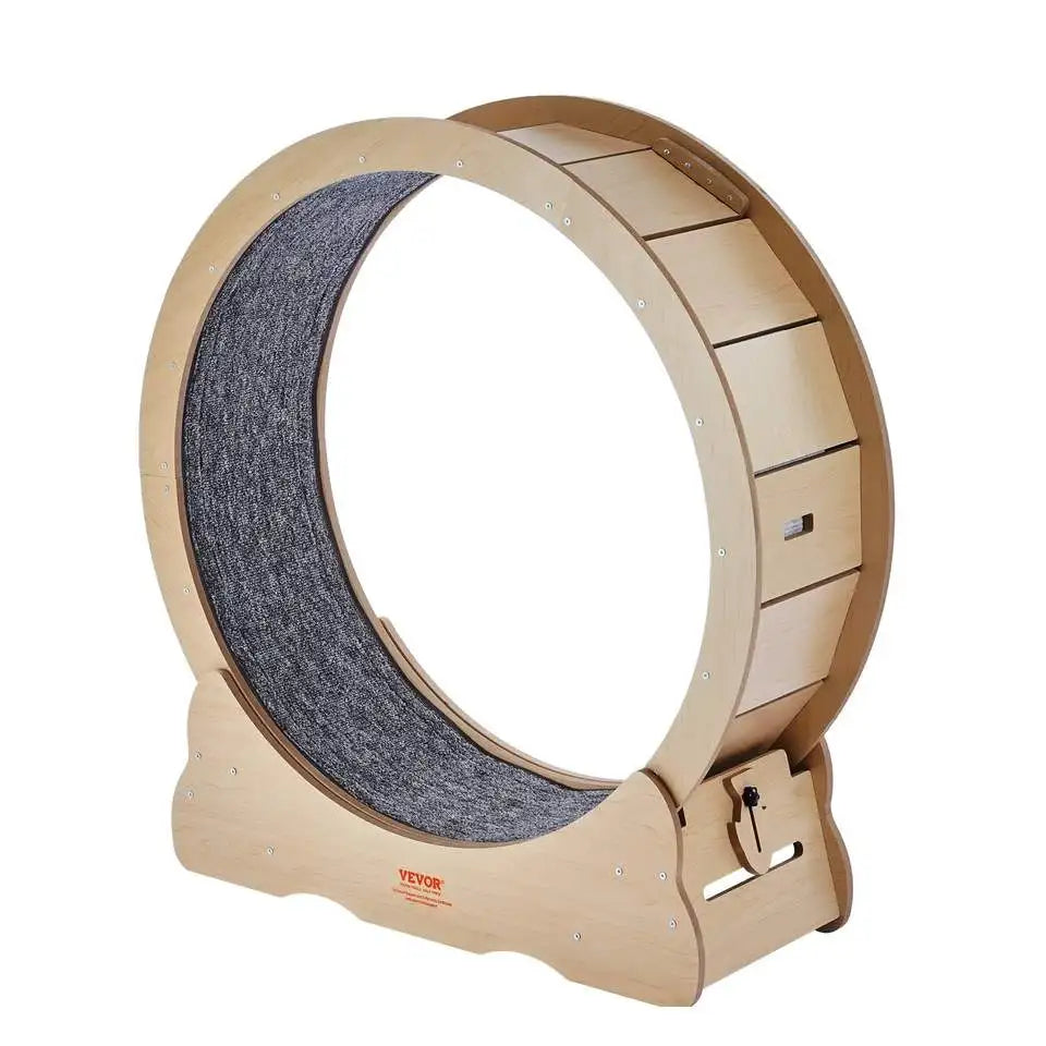 Pet exercise wheel with a blue interior on a white background