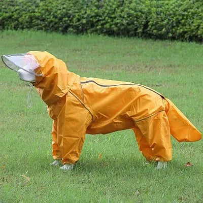 Waterproof Full-Body Dog Raincoat with Hood