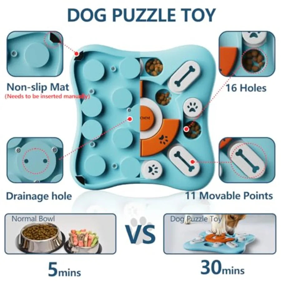 Interactive Dog Treat Puzzle & Slow Feeder