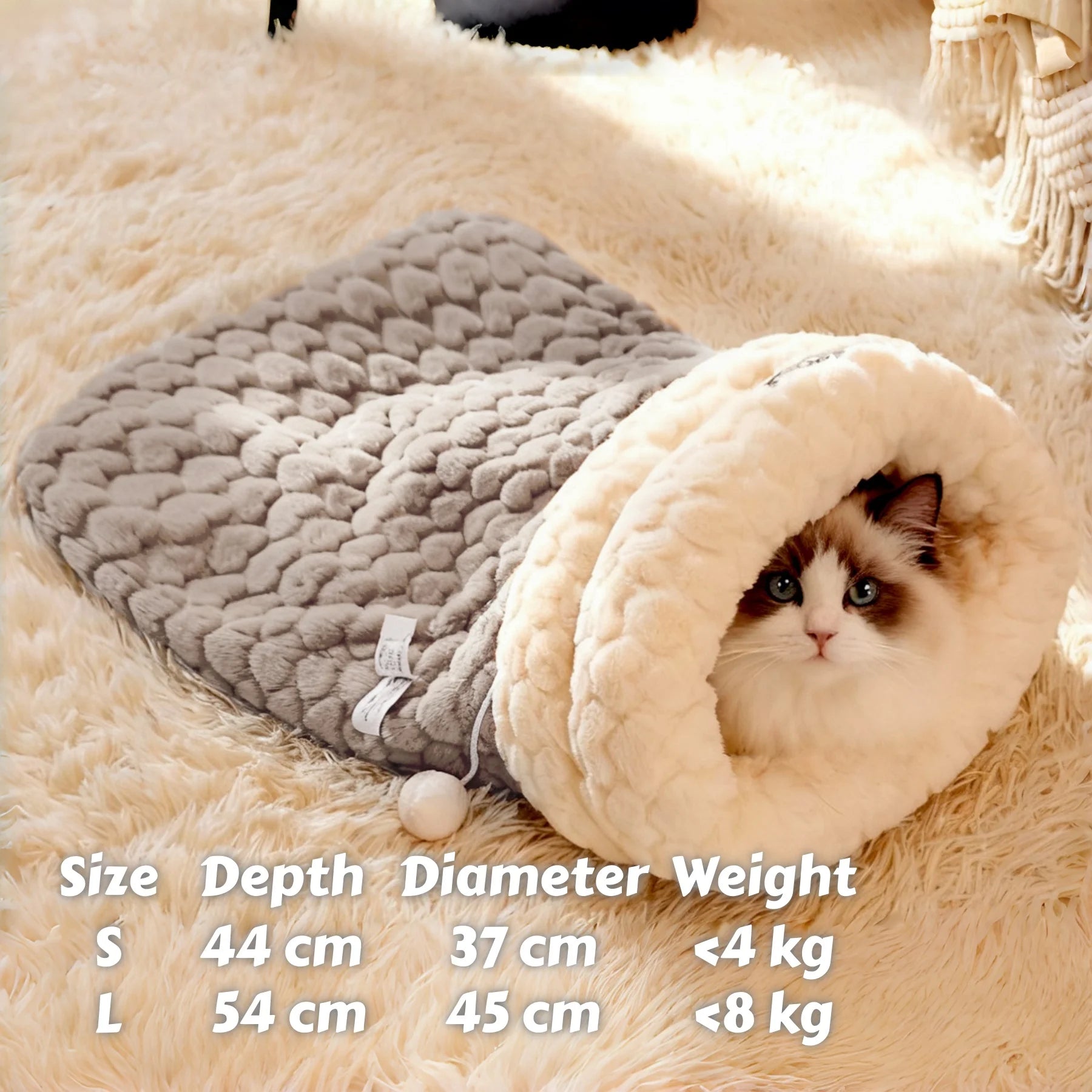 Enclosed Winter Cat Snuggle Bed