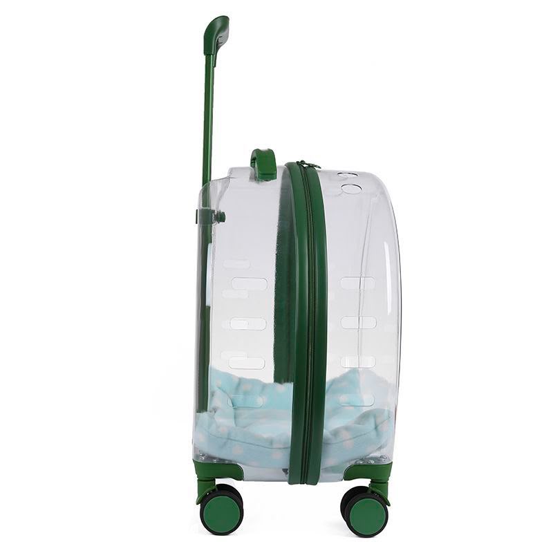 Transparent Rolling Pet Travel Carrier