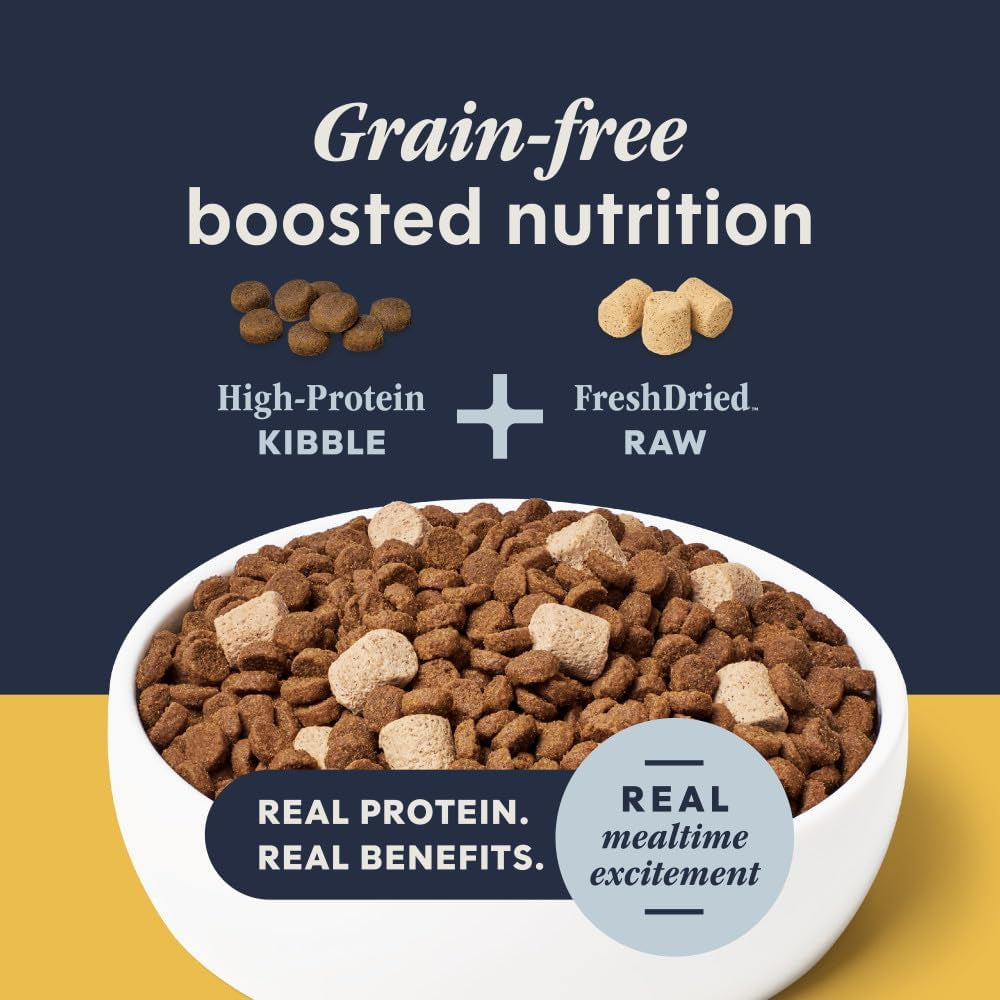 Rawboost, Dry Cat Food + Freeze Dried, Real Chicken, 10 Lb Bag | High-Protein Kibble with Freshdried Raw Bites, Grain-Free, Cage-Free Chicken Recipe, Minimally Processed, Complete Nutrition
