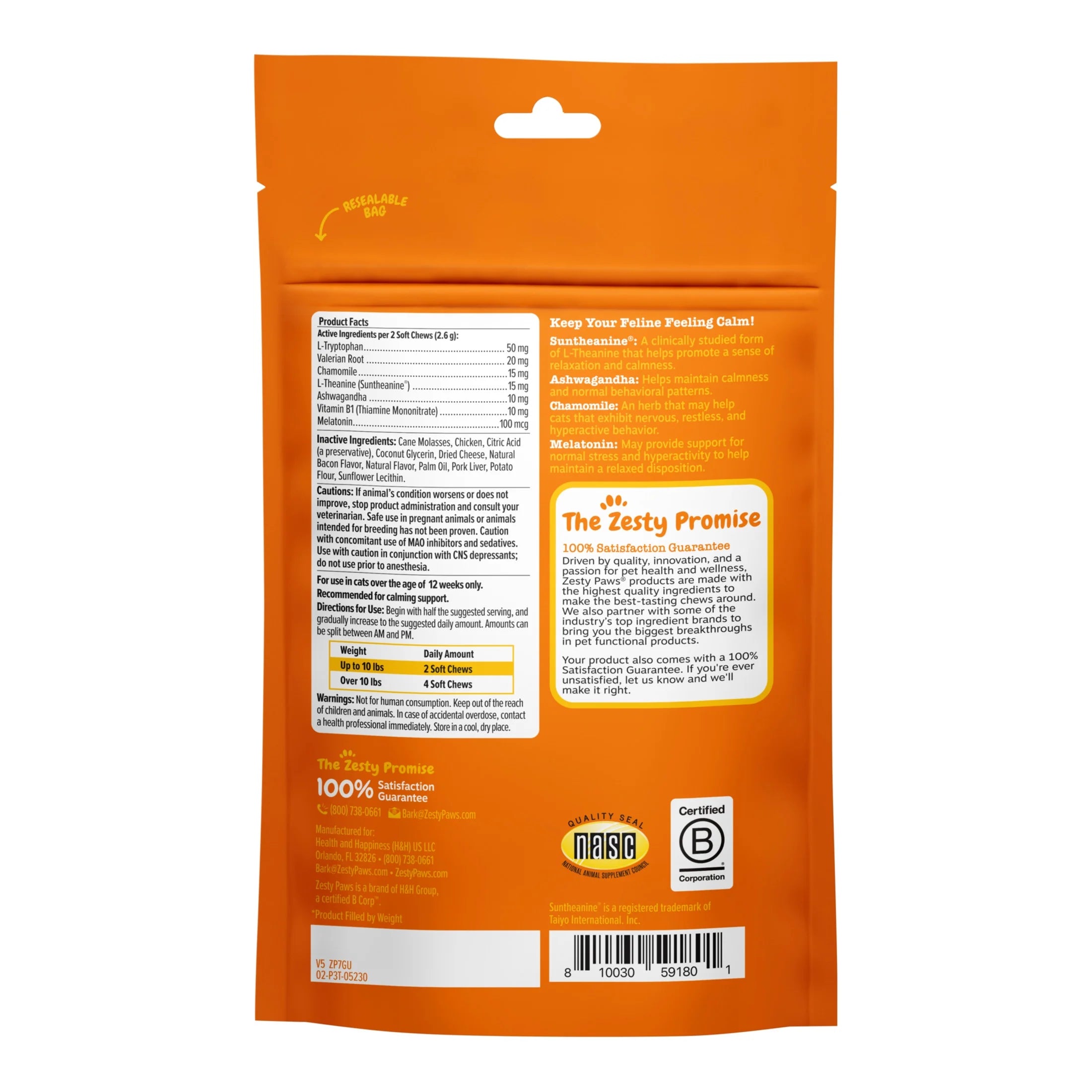 Calming Bites Bacon 30Ct - Cat (Pouch)