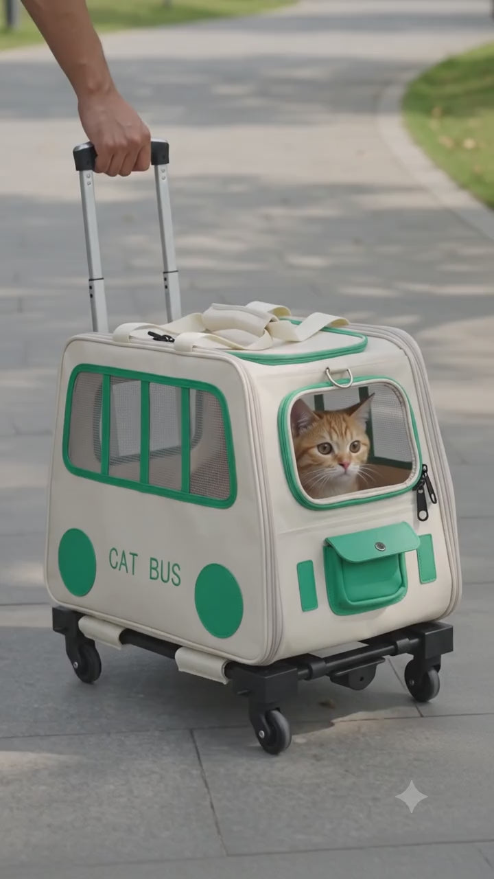 Foldable Portable Pet Stroller Cart | Breathable Zipper Carrier for Cats & Dogs | Travel Tote Bag