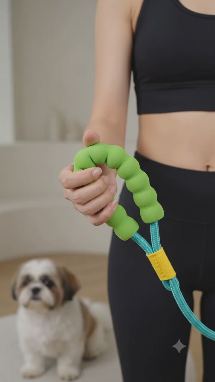 No-Pull Dual-Mode Dog Leash with Shock Absorber