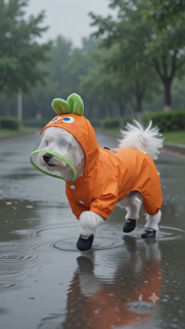 Waterproof Dog Raincoat Jumpsuit | Full-Body Rain Cover