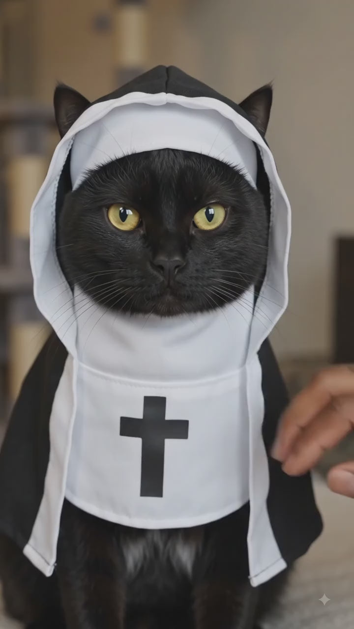 Halloween Nun Costume for Dogs & Cats