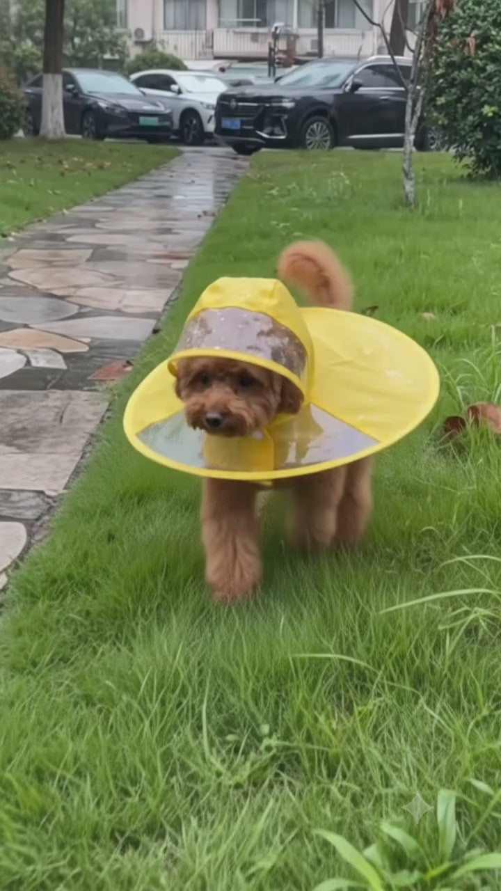 Dog Umbrella Hat – Foldable Hands-Free Rain Hat for Outdoor Fun